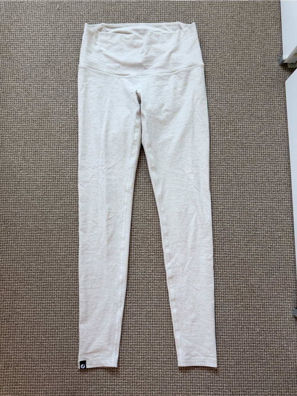 Oiselle Cream Seam Detail Leggings